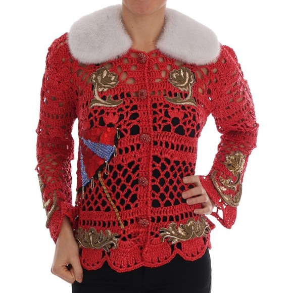 Dolce & Gabbana Fairy Tale Crystal Black Cashmere Sweater